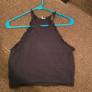 Black crop top Charlotte Russe